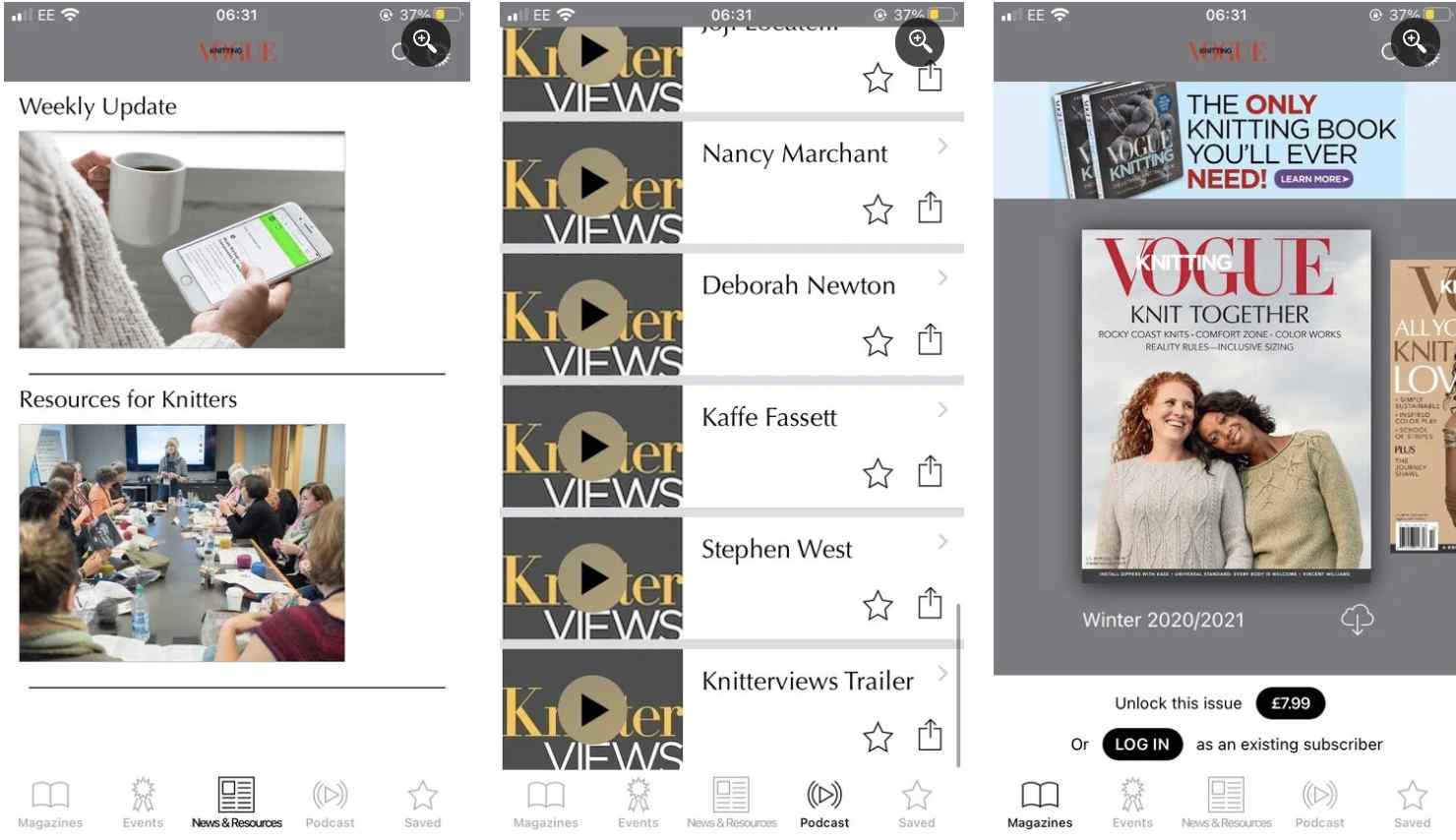 6. اپلیکیشن Vogue Knitting