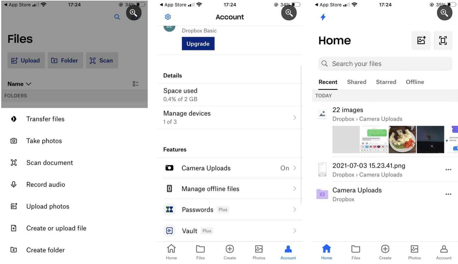 3. اپلیکیشن Dropbox
