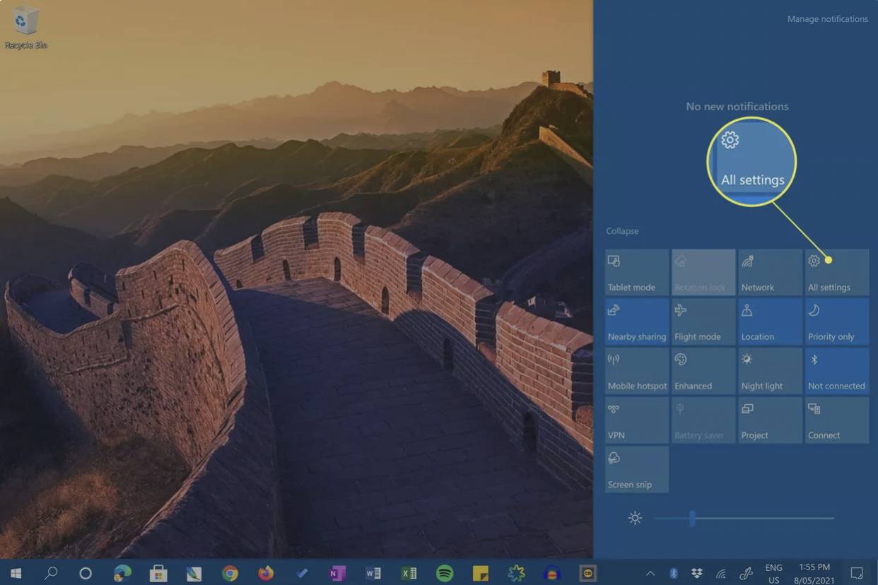 تنظیمات ایرپاد در ویندوز ۱۰