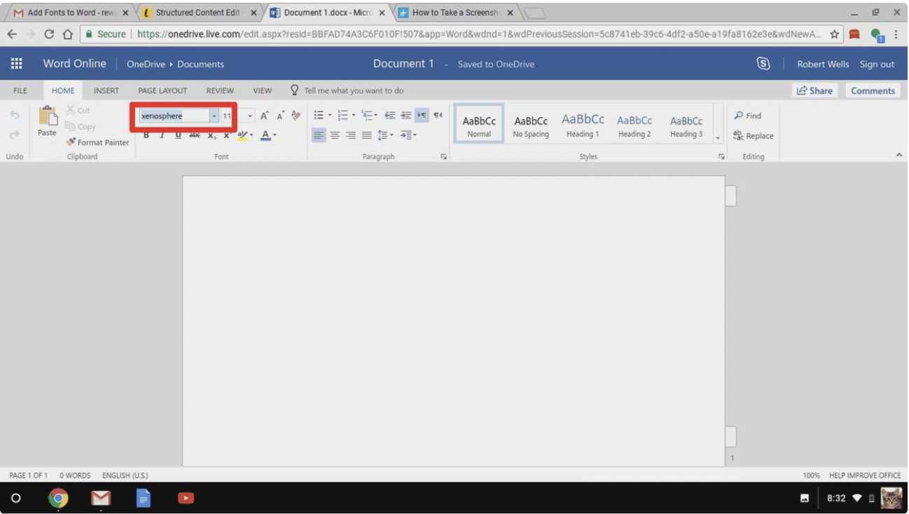 چگونه به ورد آنلاین فونت اضافه کنیم