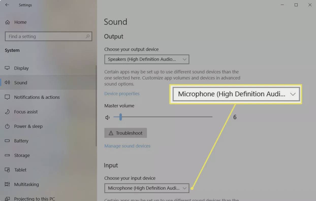 صدای میکروفون در ویندوز