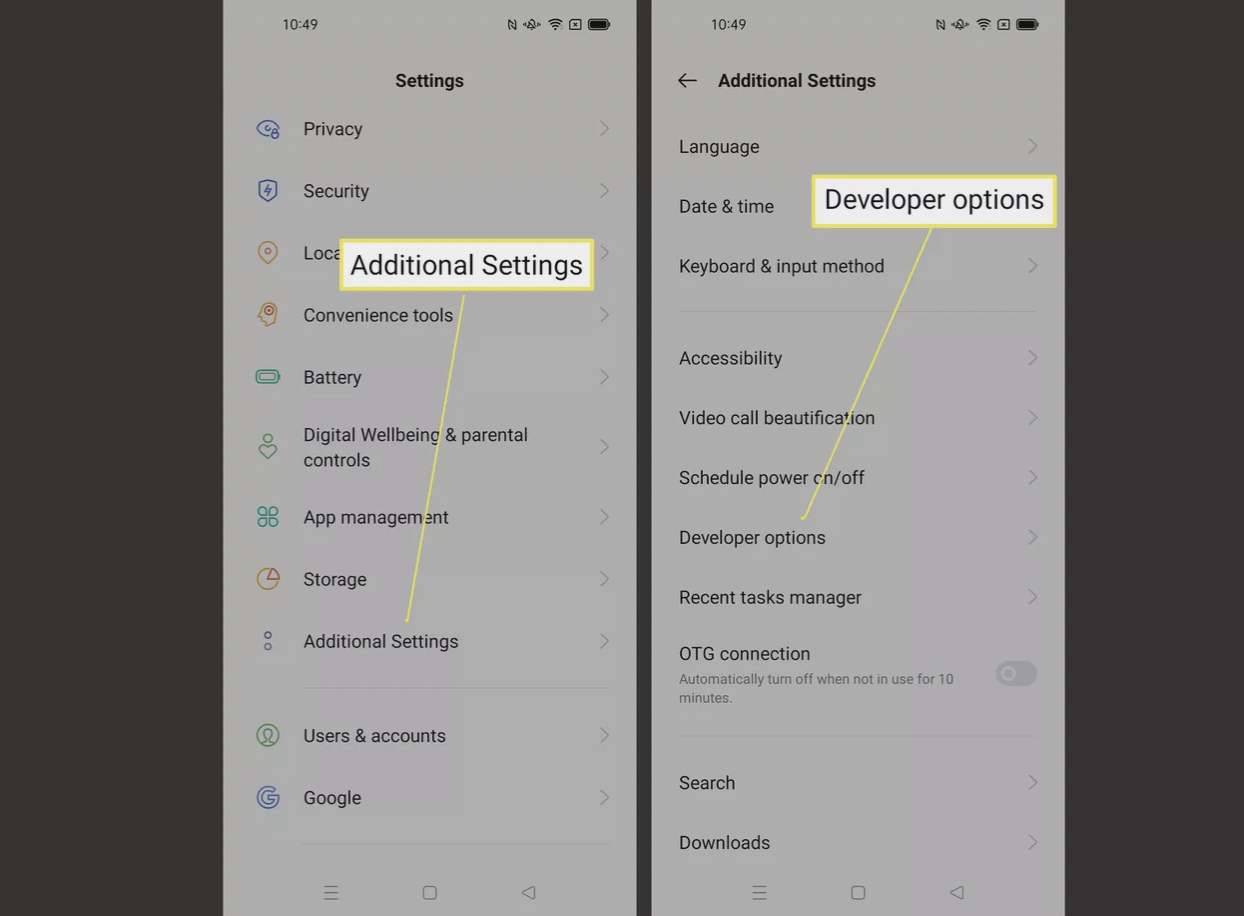 Developer Options