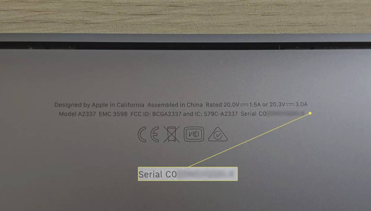 نحوه‌ی یافتن شماره سریال مک‌بوکی که روشن نمی‌شود