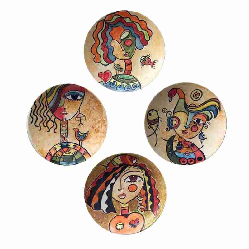 بشقاب سفالی کد D43-A مجموعه 4 عددی