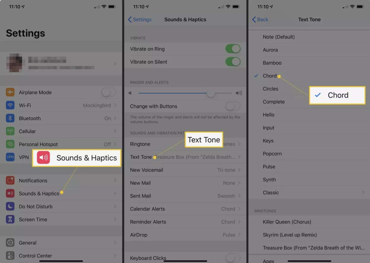 چگونه زنگ پیام کوتاه پیش فرض آیفون را تغییر دهیم؟
