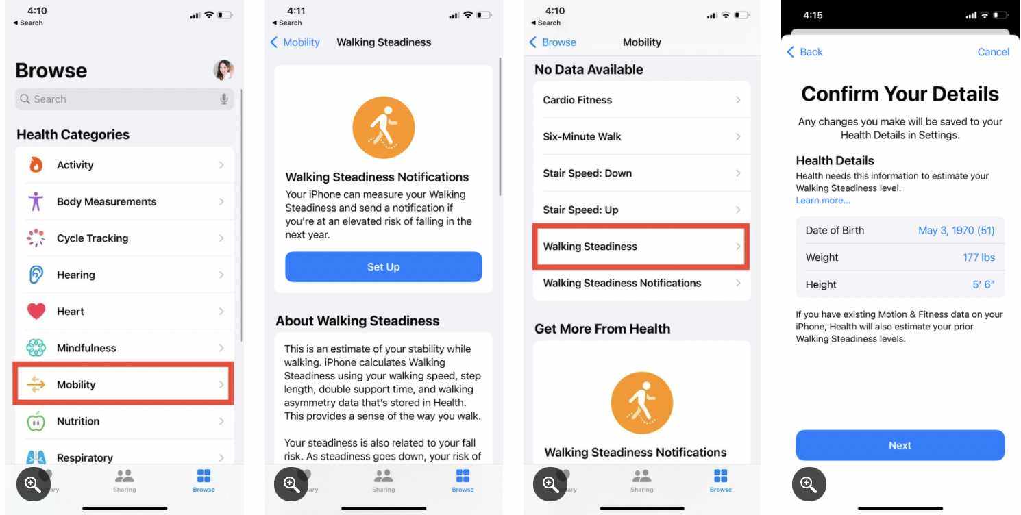 چگونه از ویژگی Walking Steadiness در آیفون استفاده کنیم