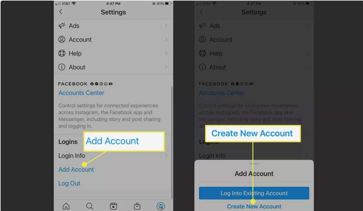 چگونه در اپ اینستاگرام یک اکانت جدید بسازیم