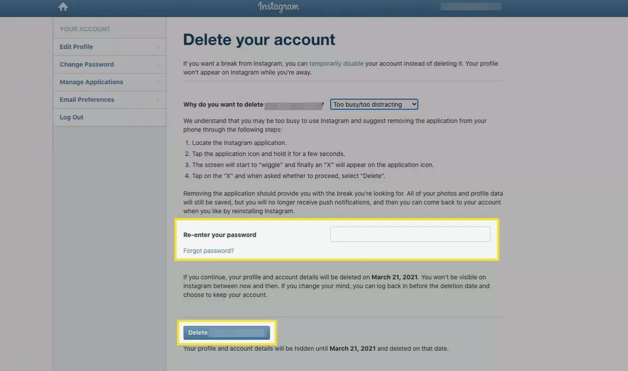 چگونه اکانت اینستاگرام خود را برای همیشه حذف کنیم؟
