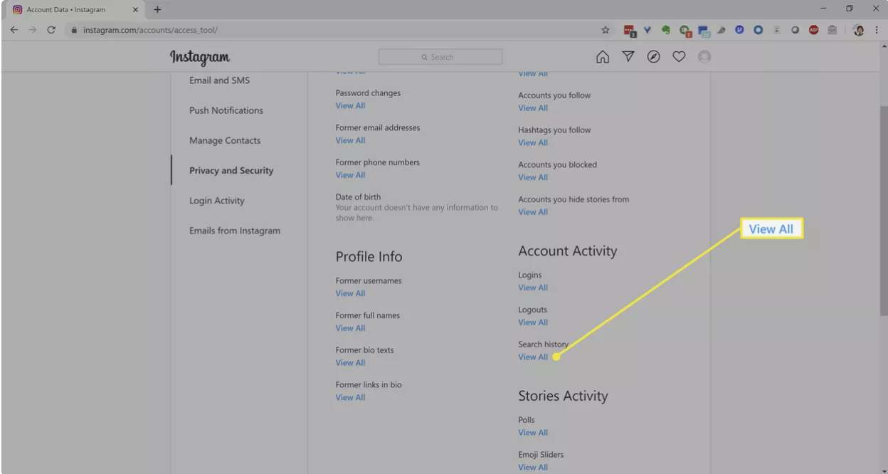 روی Privacy and Security کلیک کنید.