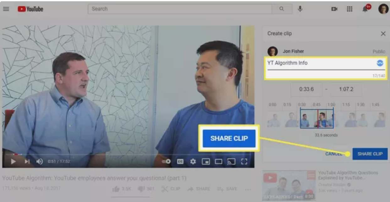 چگونه یک ویدئوی یوتیوب را کلیپ کنیم