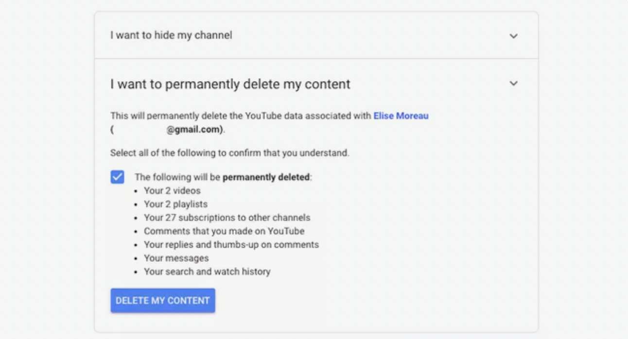 حذف کانال را تأیید کنید