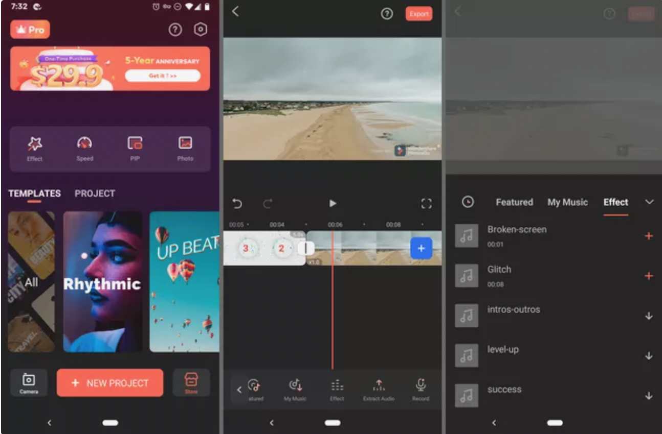 FilmoraGo: اپ ویرایشگر پرنمایه