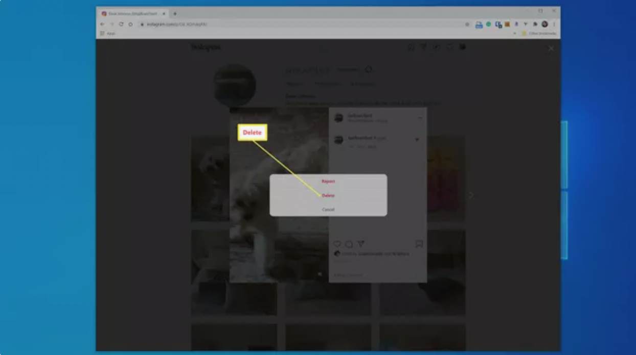 چگونه در وب سایت اینستاگرام یک کامنت را حذف کنیم؟