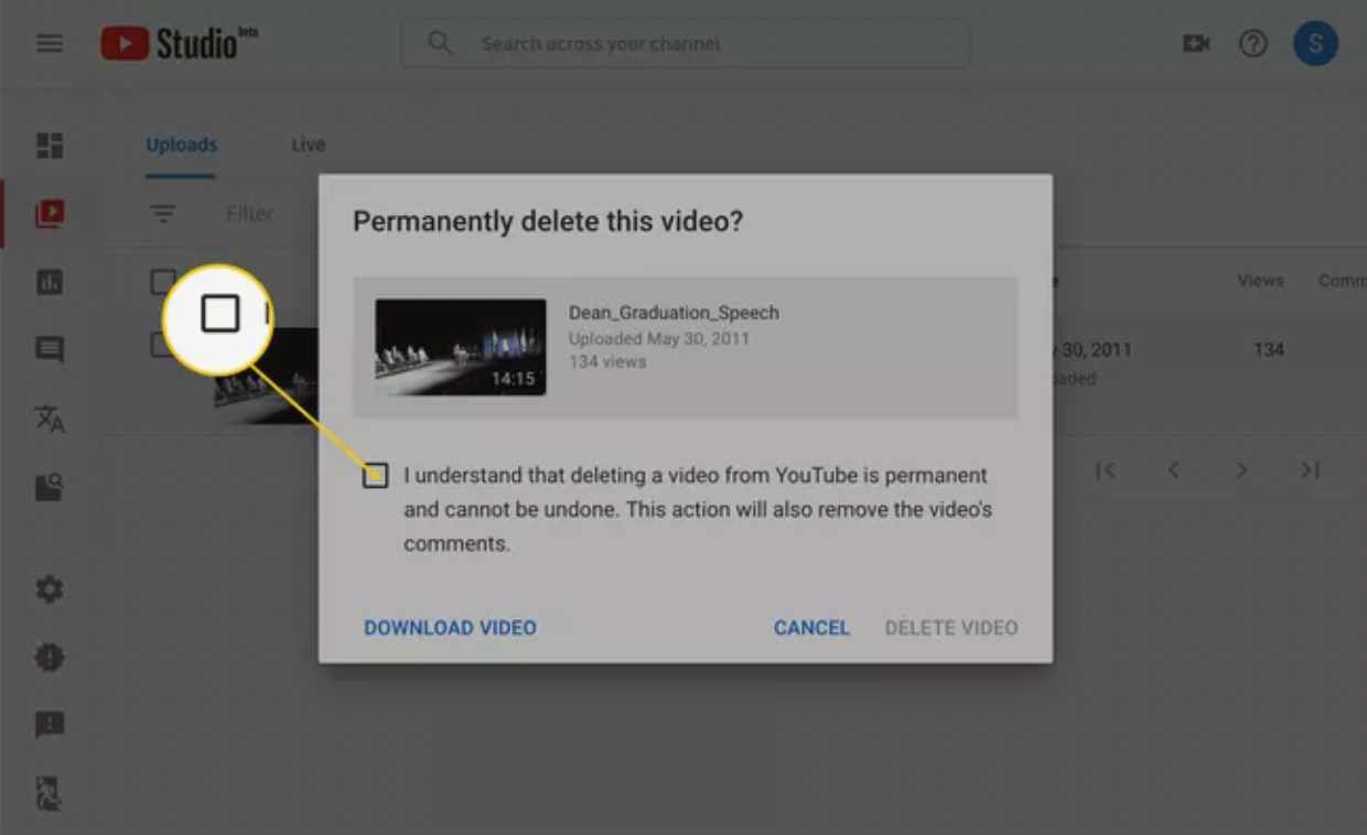 چگونه ویدئوی خود در یوتیوب را از طریق کامپیوتر حذف کنیم