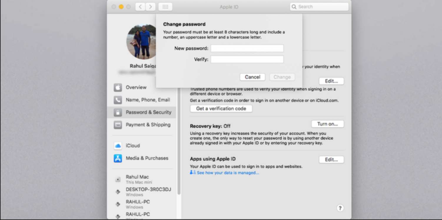 2. چگونه رمز آپل آیدی خود را در مک بازیابی کنیم