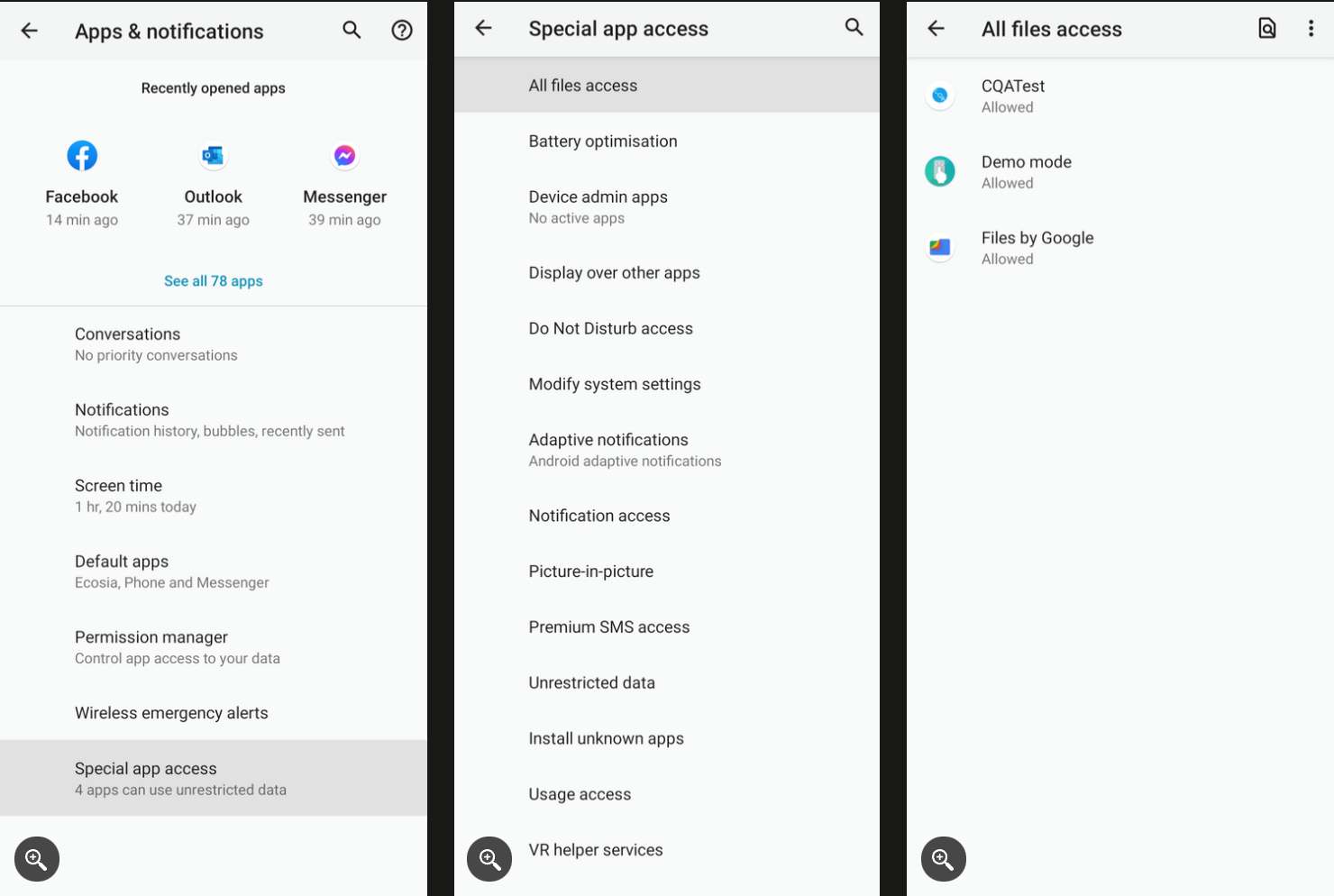 مشاهده اپ‎های مخفی از طریق Special Access