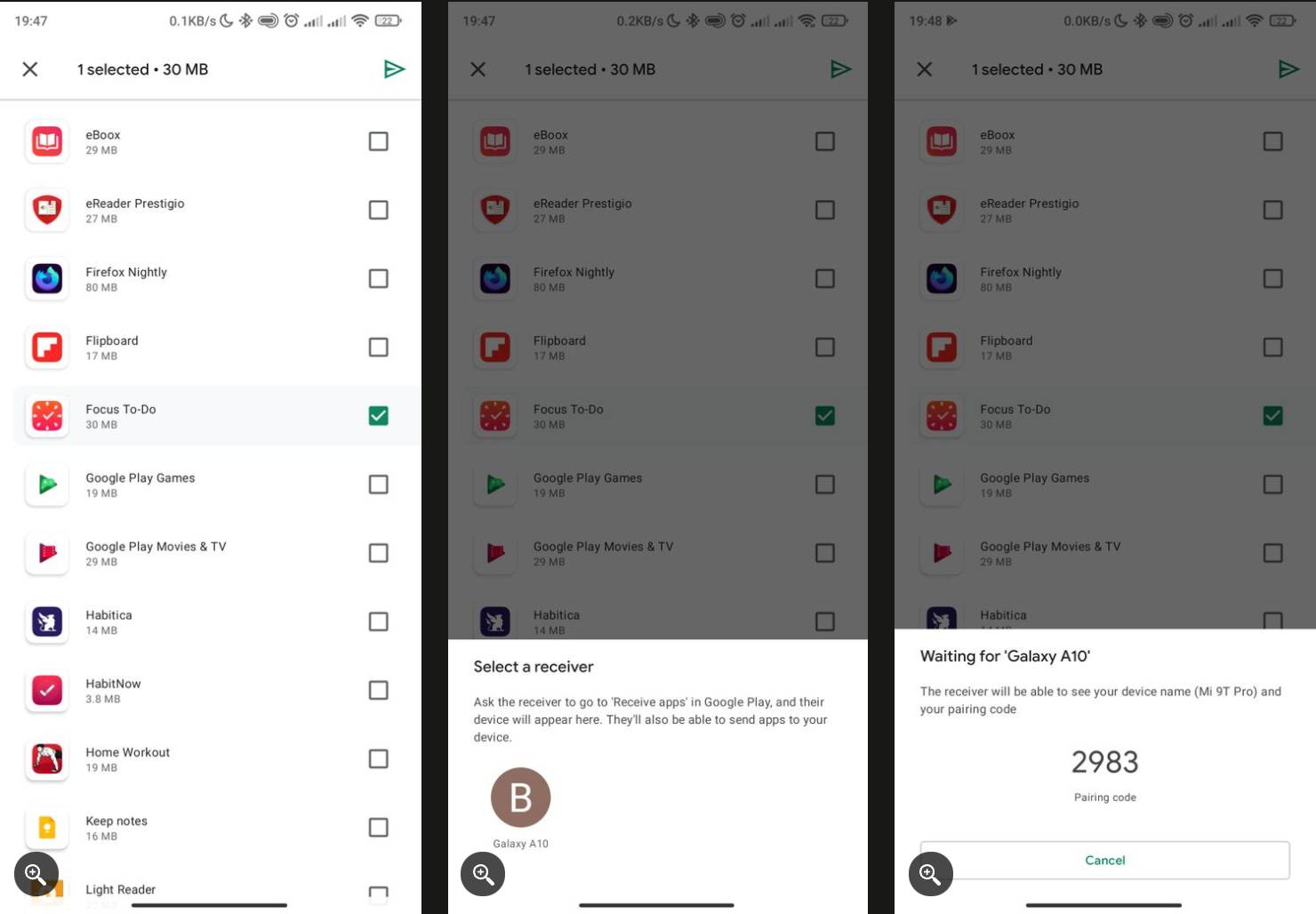 به‌اشتراک‌گذاری اپ‎های اندروید از طریق Nearby Share