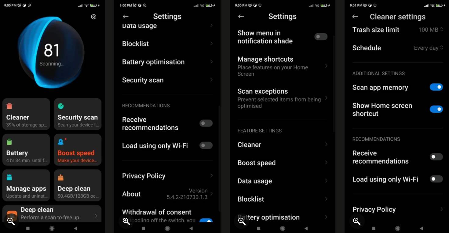غیرفعالسازی تبلیغات در Security App