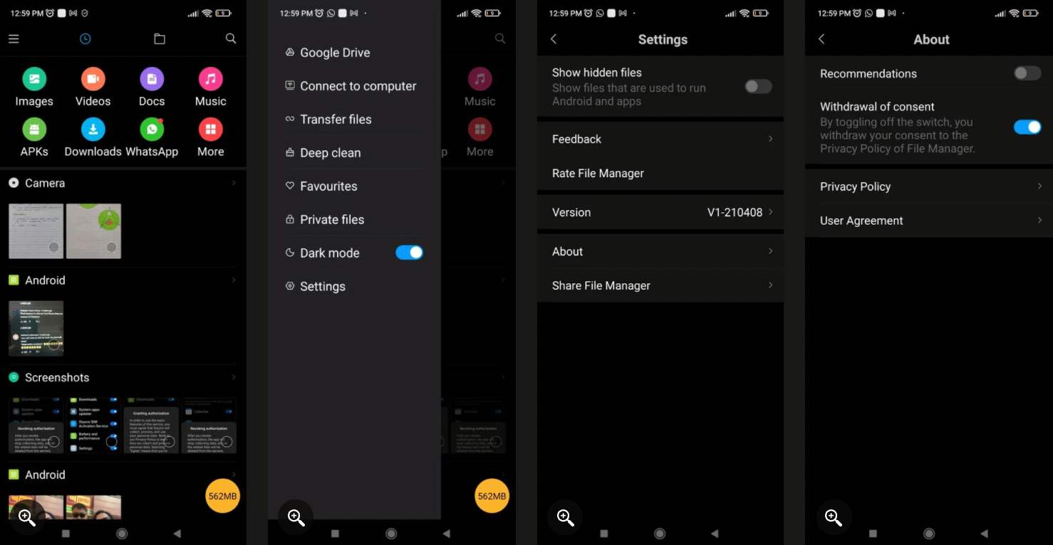 غیرفعالسازی تبلیغات MI File Manager