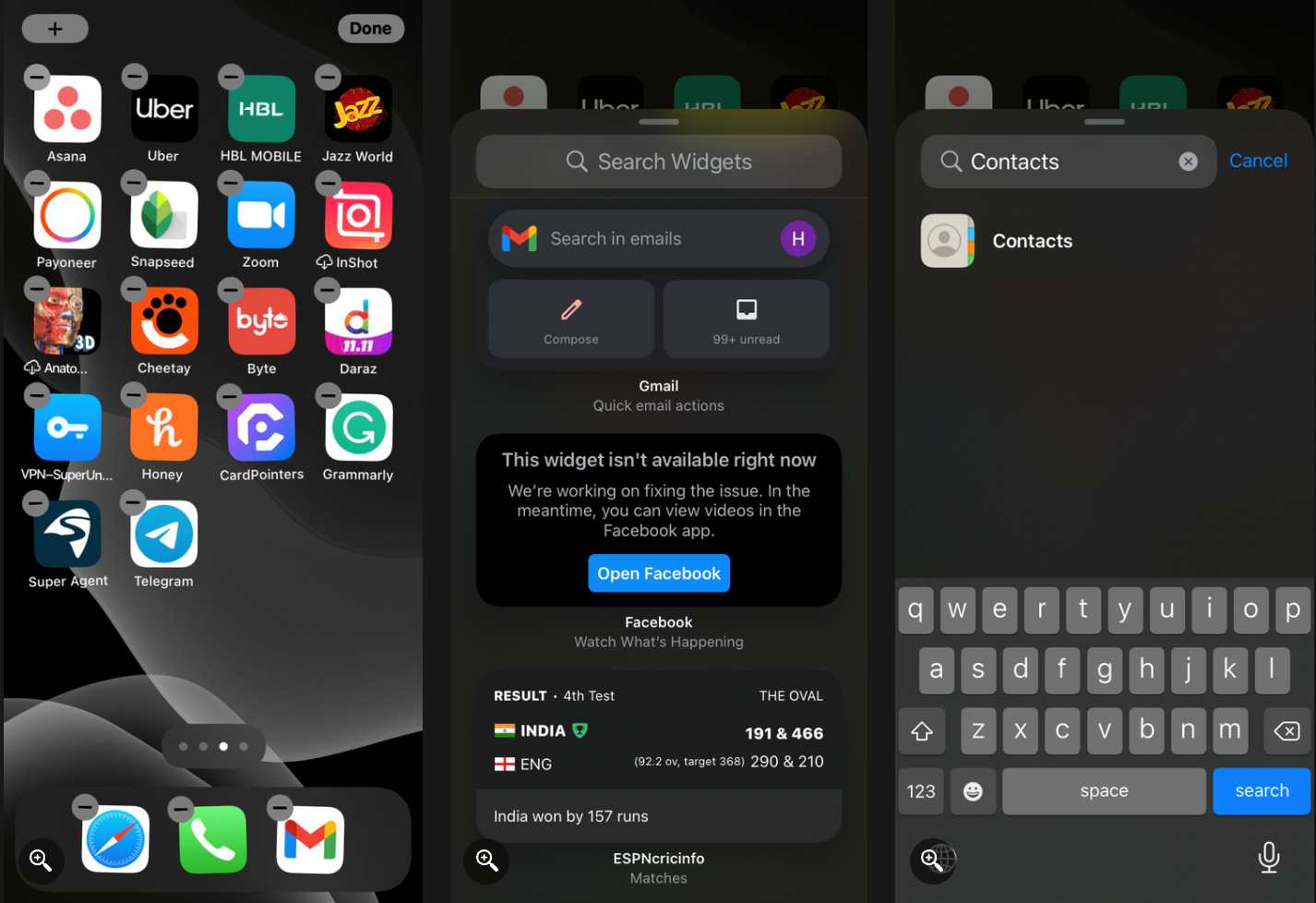 افزودن مخاطب با استفاده از Contacts Widget