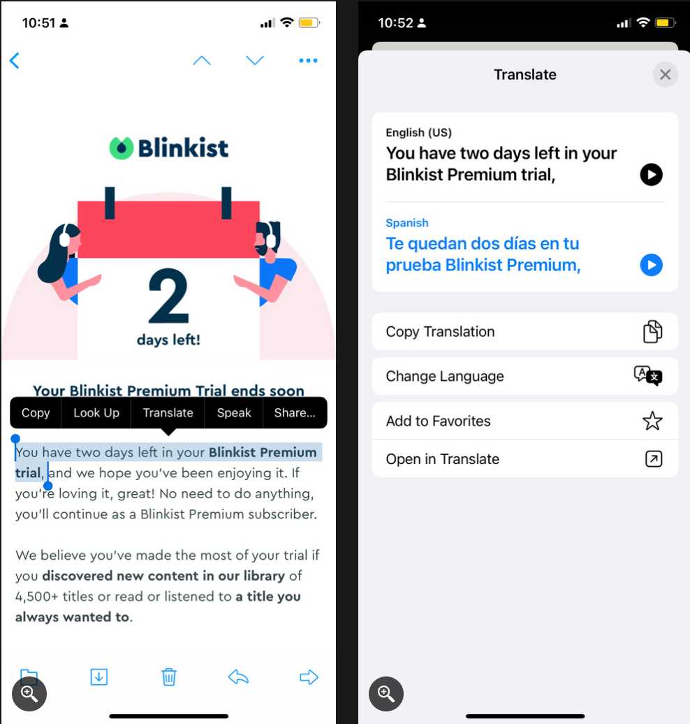 ترجمه متن در اپ‎ها