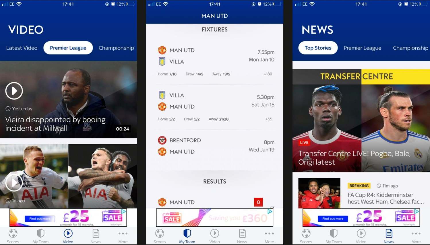 ۱. Sky Sports Scores