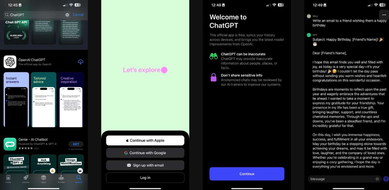 استفاده از برنامه رسمی ChatGPT OpenAI