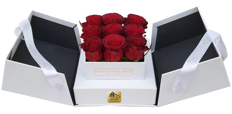 جعبه گل رز هلندی کلبه گل سن سون