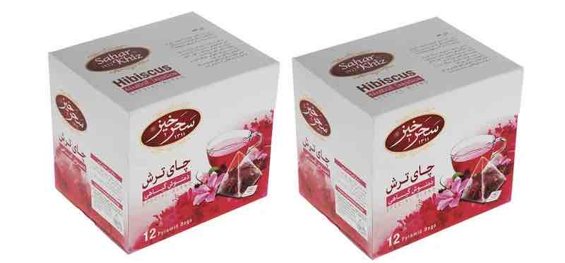 دمنوش کیسه ای هرمی چای ترش سحرخیز 2 بسته 12 عددی
